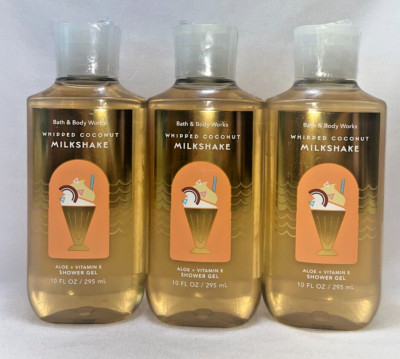 3 Whipped Coconut Milkshake Bath & Body Works Shower gel 10 fl oz