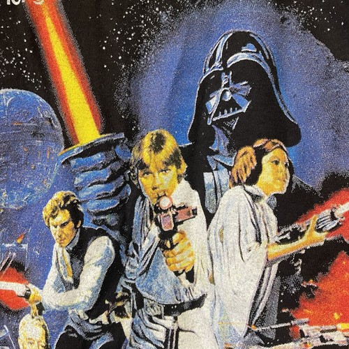T-shirt immagine poster originale STAR WARS episodio IV XL cartellino prezzo allegato 1993 vintage - Foto 3 di 12