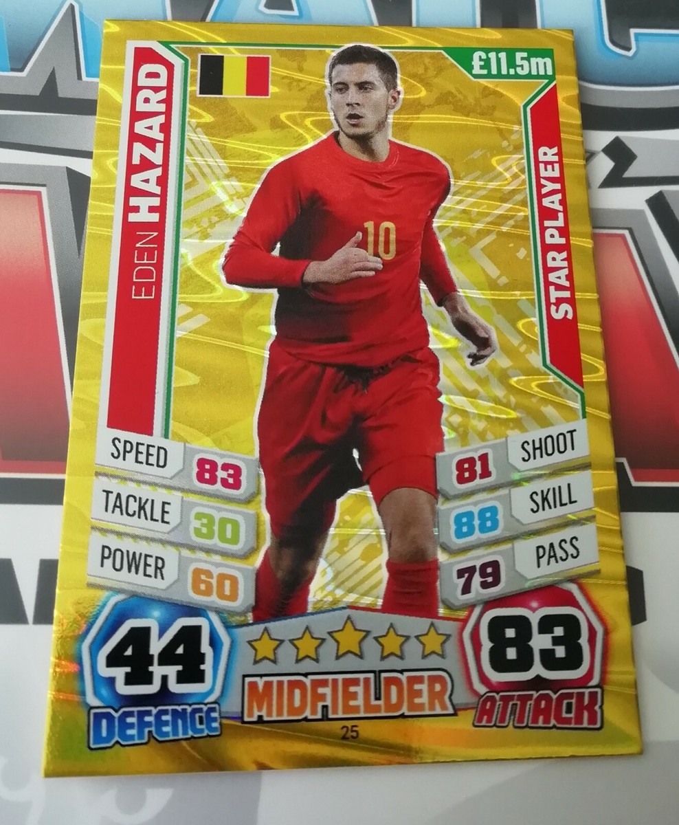 MATCH ATTAX World Cup 2014 - EDEN HAZARD Star Player Foil Card #25