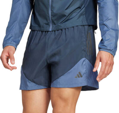 adidas Own The Run Mens Running Shorts Blue Inch Zip Pocket