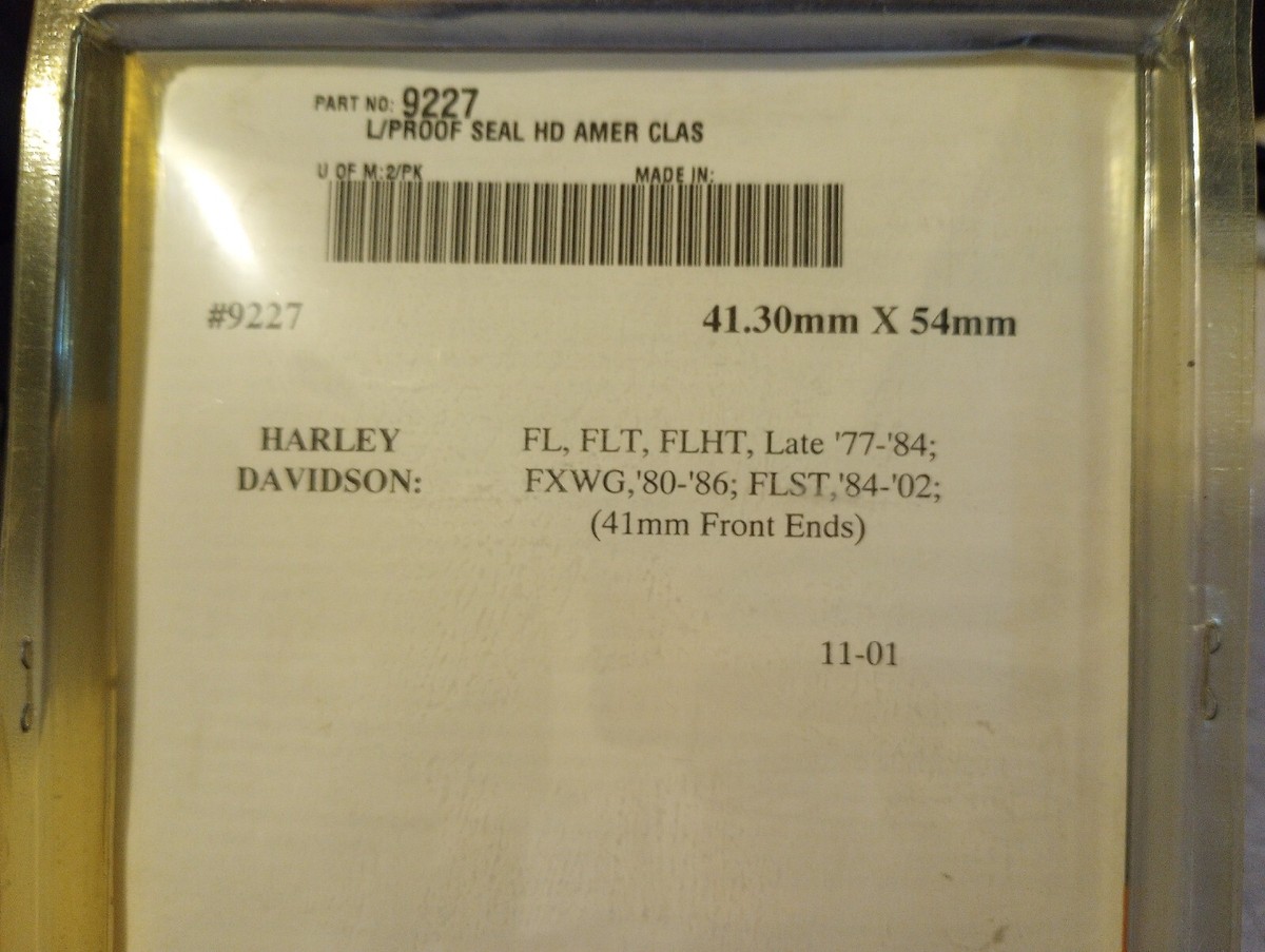 Harley Davidson 41.3mm X 54mm Fork Seals, Read For Application | eBay