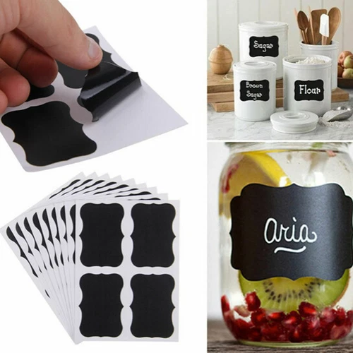 Chalkboard Stickers Labels Blackboard Chalk Board Kitchen Label Organizer UK