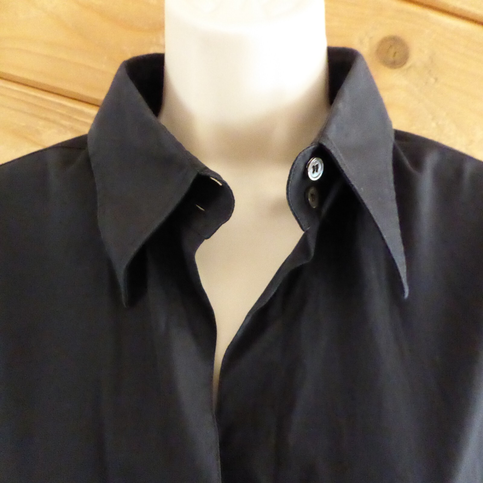 Armani Collezioni Black Button Up Basic Long Slee… - image 6