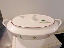 RICHARD GINORI, Zuppiera ovale forma Lago, produzione Laveno Bone China