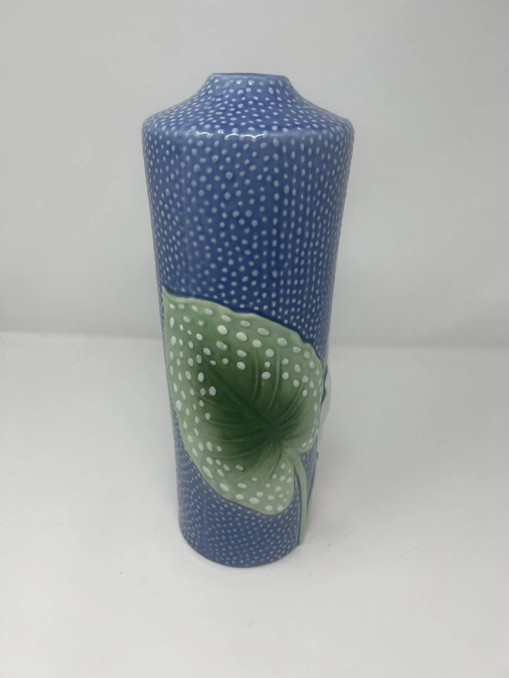 Jarrón OPALHOUSE mayólica cacatúa pájaro cerámica gres azul Boho núcleo de casa de campo Foto 4 de 4