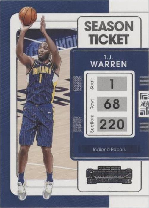 2021-22 Panini Contenders - T.J. Warren #100 - 1 of 2