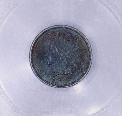 1889 Indian Cent 1c ICG MS65 BN - Beautiful Blue toning! Flashy! - Picture 3 of 4