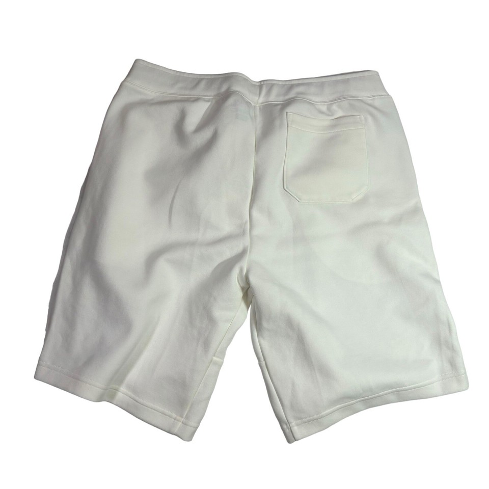 POLO Ralph Lauren Mens Double Knit Box Logo Shorts White Blue Large eBay