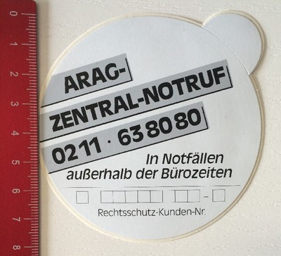 Aufkleber/Sticker: ARAG Zentral-Notruf (14031634)