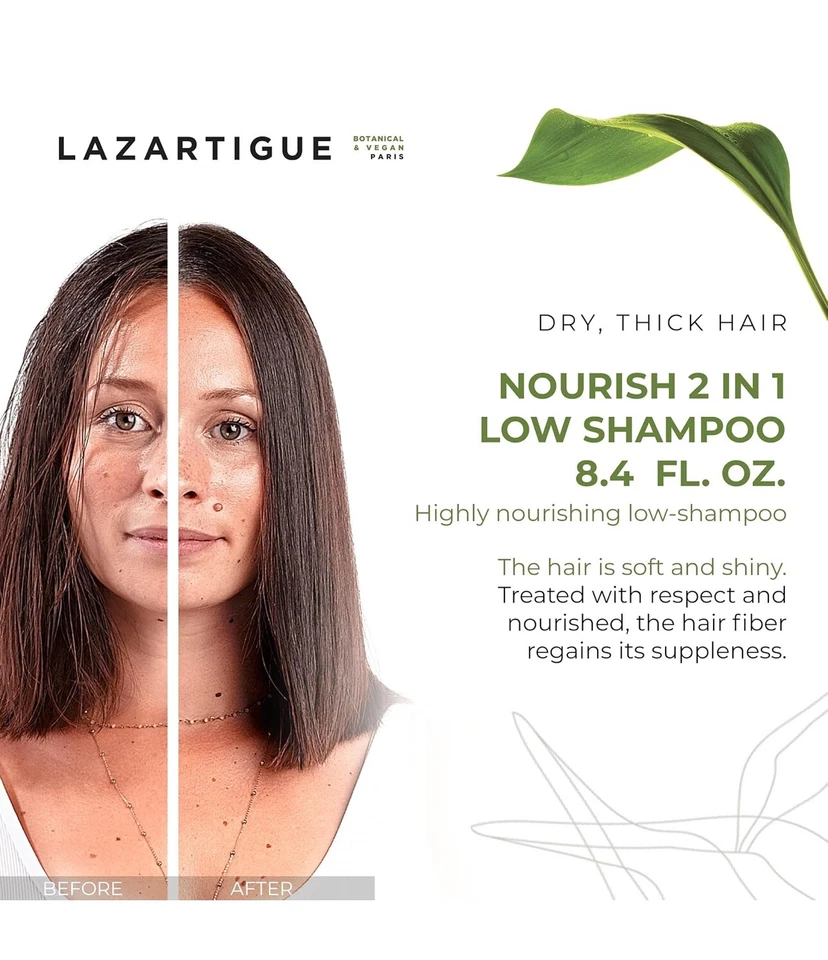 Champú nutritivo 2 en 1 Lazartigue 5,1 oz botánico y vegano | - nuevo sellado. Foto 2 de 4