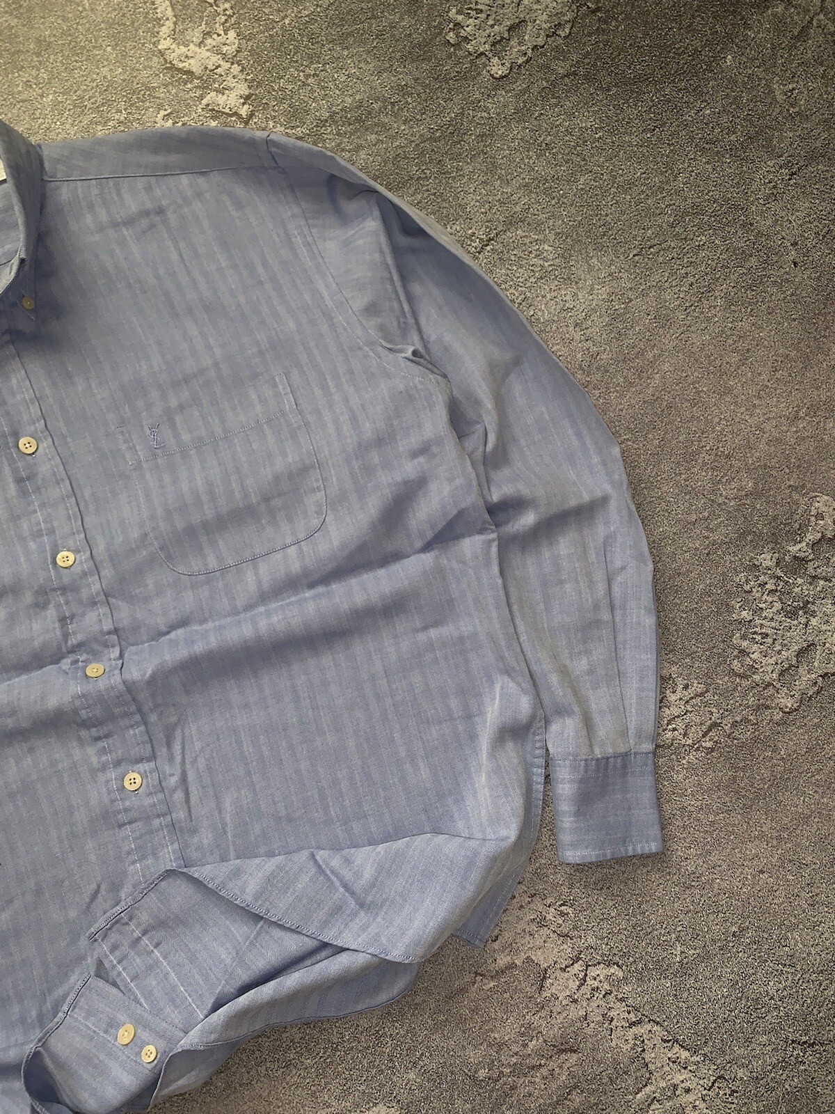 SAINT LAURENT Ysl YvesSaintLaurent L camicia polo con bottoni manica lunga casual vecchi so anni 00 90