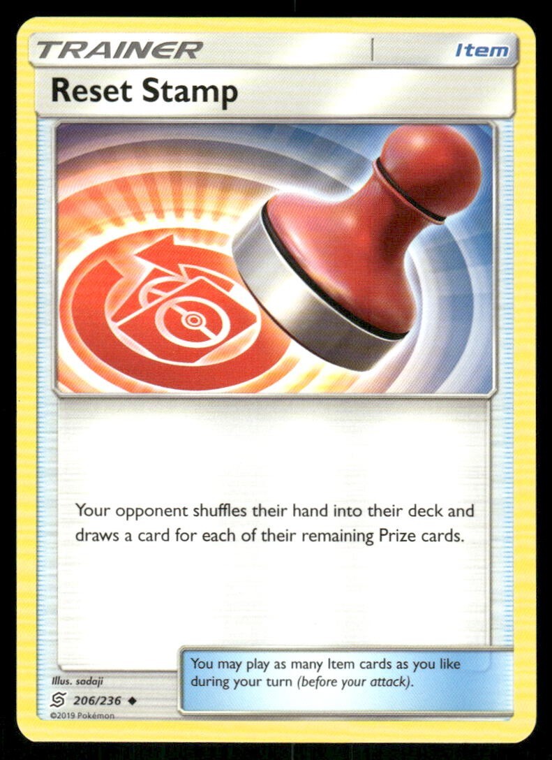 Reset Stamp 206/236 Unified Minds Pokemon TCG trading card