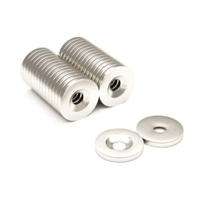 MAGNET STORE LIMITED Neodymium Countersunk Ring Magnets 14mm x 3.6mm x 3.5mm Hole N42 Strong Disc