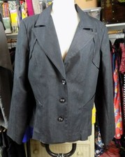 Studio 1940 Black Business Casual Blazer Jacket Womens Large L Work Dress Suit