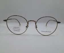 Ermenegildo Zegna EZ 5113-D 034 Gold Round Titanium Eyeglasses Frame 50-19-145