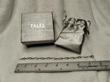 Zales Sterling Silver Bracelet 7 1/2 Inches Long  5 Grams ,Pre-owned