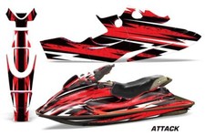Decal Graphic Stickers for Sea Doo Jet Ski Bombardier GSX 96-99 Attack Red