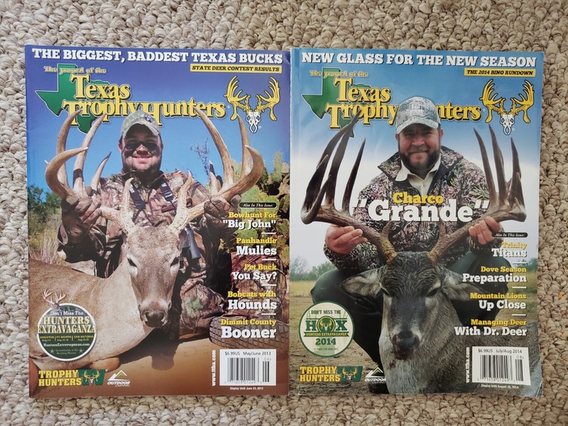 Texas Trophy Hunters Lot of 2 Magazines May/June 2013 July/Aug 2014 