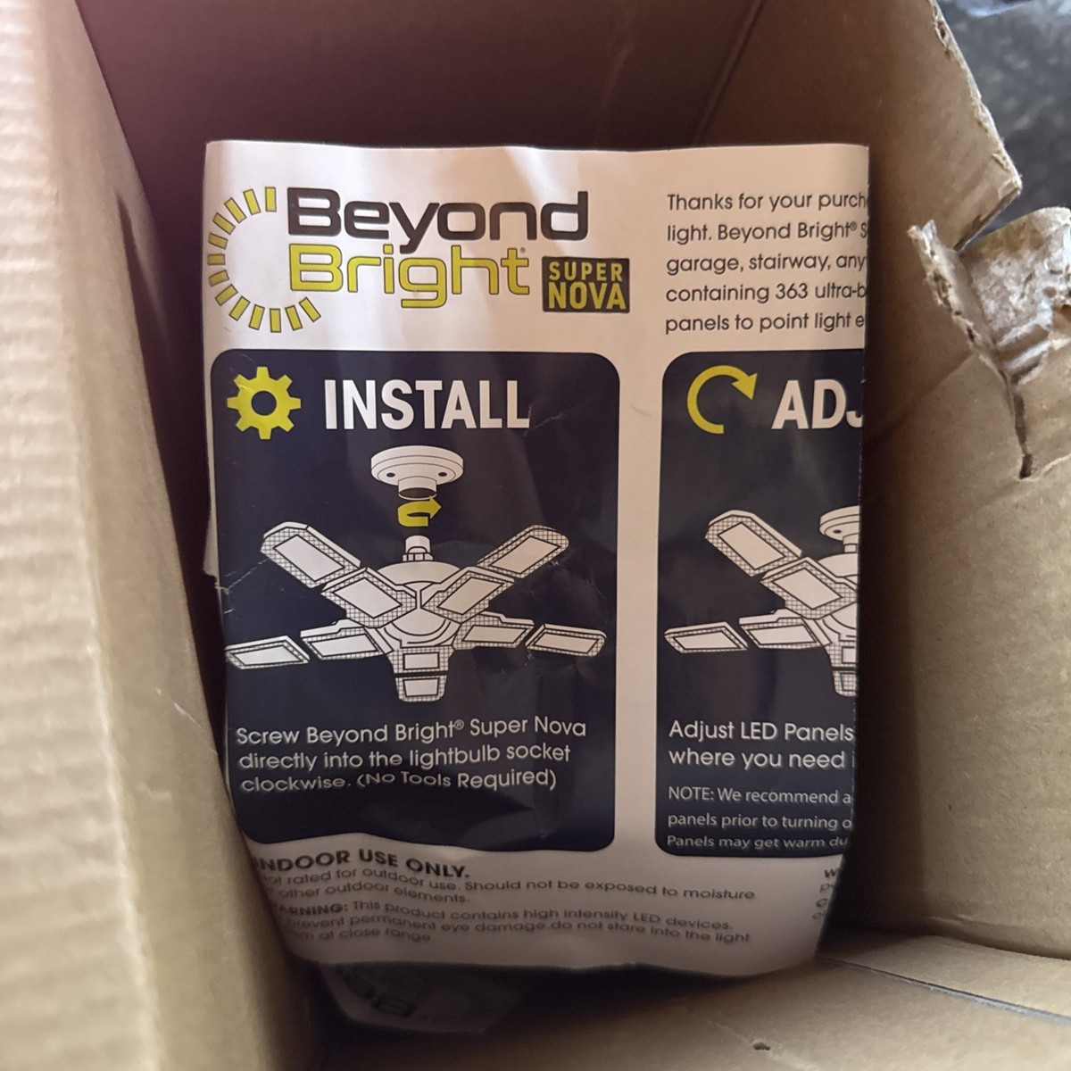 Beyond Bright Super Nova Garage LED Light Ultra-bright Panel NEW