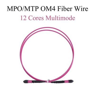 MPO OM4 Fiber Patch Wire Multimode 12Cores APC UPC Female to Female Type A/B/C