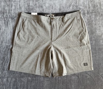 Billabong Men's Hybrid Shorts 18  Men's Size 38 Charcoal Gray NEW WITH TAGS