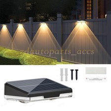 LED Solar Power Fence Lights Deck Door Wall Stair Step Outdoor Garden Lamp Decor
