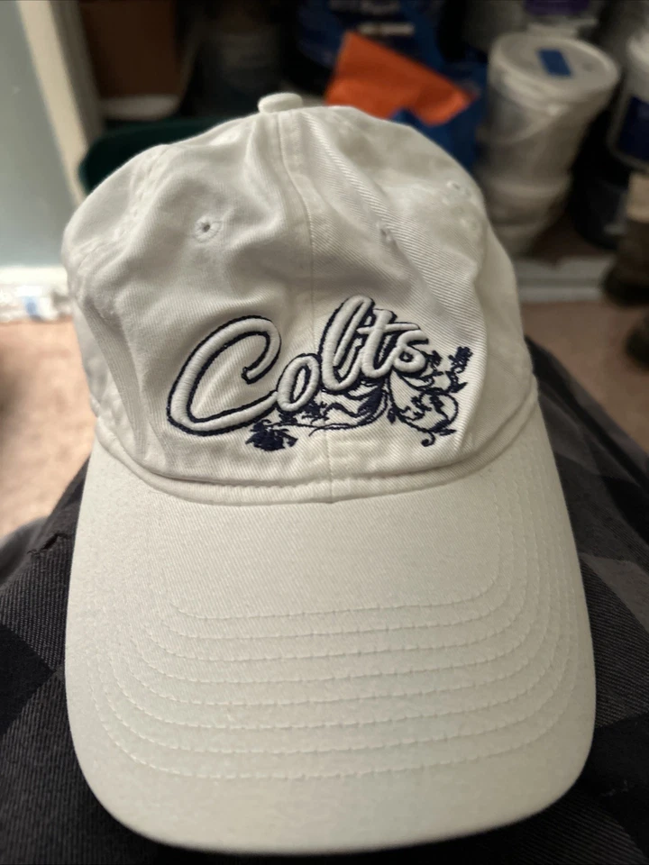 Indianapolis Colts Blanco Tejido Logo Slouch Snapback Gorra Ajustable Foto 2 de 4