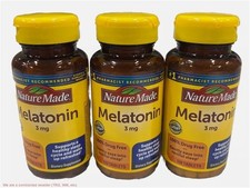 3 PACK  Nature Made Melatonin 3mg Tablets - 120ct EXP: 2027