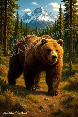 Grizzly Bear 11 x 17 Decorative Wall Art Poster Printed on 80 lb. paper