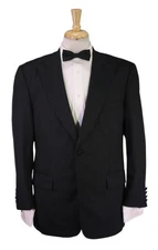 Samuelsohn Tuxedo Blazer Black Peak Lapel 1B Formal Jacket Super 100's Wool 40S
