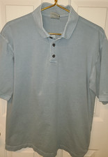 Vtg Woolrich Polo Shirt Men's Outdoor Wear Preppy Med Short Sleeve Lt Blue