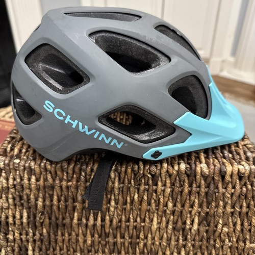 Schwinn Bike Helmet Excursion Adult Grey & Teal Adjustable Visor