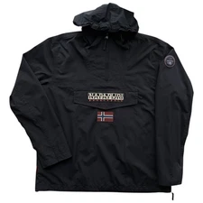 Napapijri Rainforest Mens Jacket 3XL Black Anorak Pull On