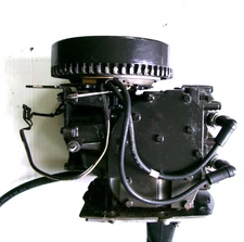 1990 GAMEFISHER  15HP POWERHEAD ASSEMBLY WITH FLYWHEEL, EXAUST,  WIRING, FUEL LN