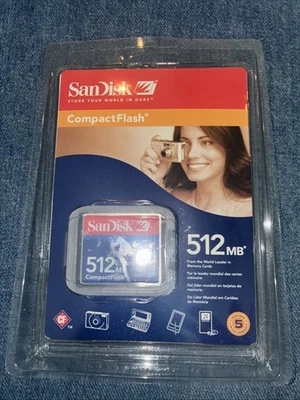 SanDisk 512 MB Compact Flash Memory Card New Factory Sealed Package - image 1 of 2