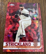 2019 Topps Chrome Sapphire Red 2/5 Hunter Strickland #153 San Francisco Giants