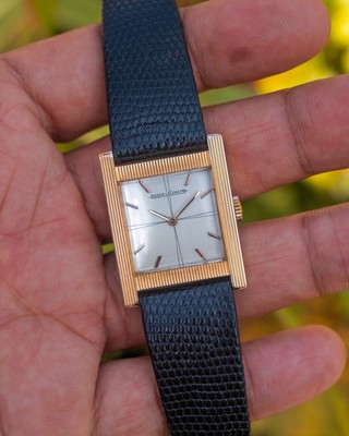 1950 Jaeger LeCoultre Tank Carre Rose Gold 18k Large Unpolished