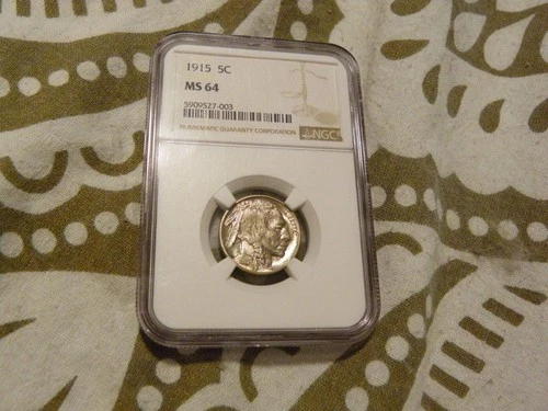 1915 Buffalo Nickel- NGC MS64- Sharp Strike, High Luster, Collector Grade