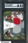 2004 UD SP Signature Golf Tiger Woods Dual Tournament-Worn Jersey /100 SGC 8.5
