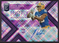 2018 Elite Draft Picks Football AUTO Aspiration Purple #144 Jester Weah 03/25