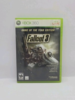 Fallout 3 - Game of the Year Edition (Microsoft Xbox 360, 2009) 2 Disc, Add Ons