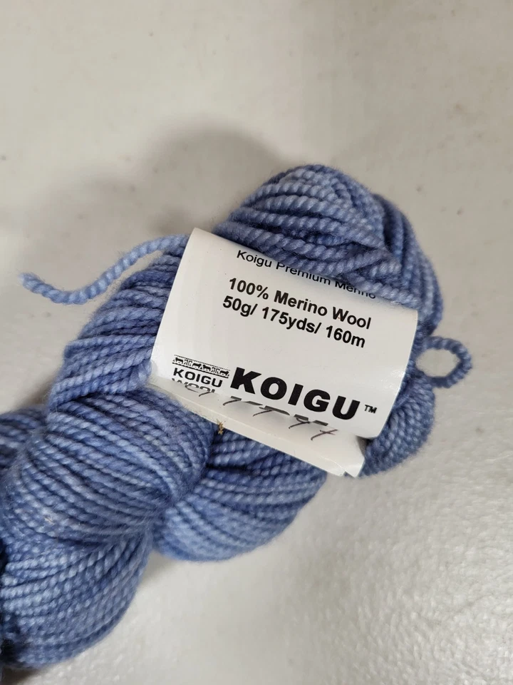 Лот из 3 мотков пряжи Koigu KPM 100% шерсть мериноса 50 г 175 ярдов зеленый синий цвет морской волны - Изображение 3 из 4