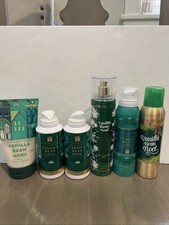 6 Pc Bundle Bath Body Works Vanilla Bean Noel Fragrance Mist Cream Lotion Scrub