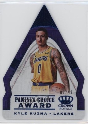 2018-19 Panini Crown Royale Panini's Choice Award Blue /49 Kyle Kuzma #50 1t82