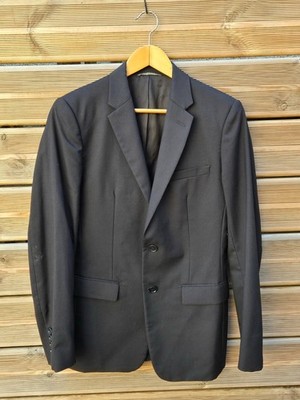 (L050 A16) Dior Uniform - Anzugjacke aus Schurwolle schwarz Gr. 46R-S
