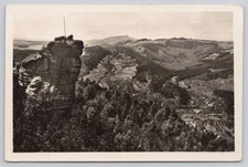 Postcard RPPC Czech Republic Sokol Mala Skala Aerial View 1938 66M