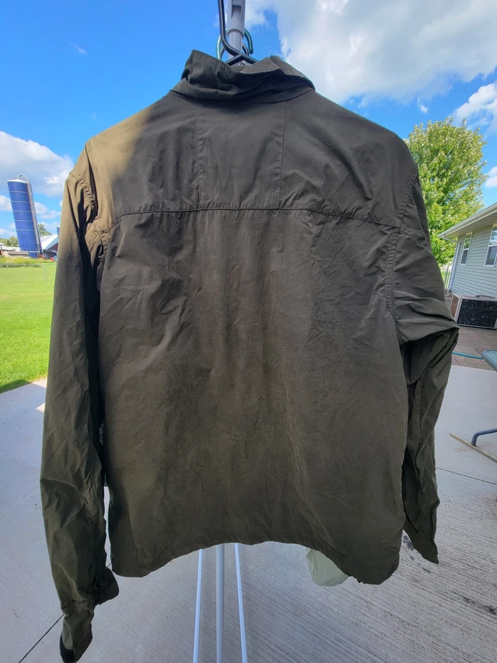 Abrigo chaqueta ligera Columbia Sports Wear verde oliva trinchera para hombre talla grande Foto 3 de 4