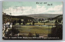 View of Sugar River Valley Claremont NH 1911 Vintage Postcard