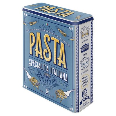 T Retro Storage Tin Box Xl 135.3 Oz Pasta   Gift Idea For The Kitchen Large Meta