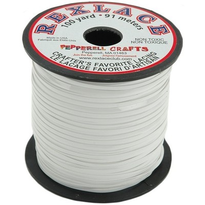 Pepperell Rexlace Plastic Lacing .0938'' X100yd, White (RX100-01)